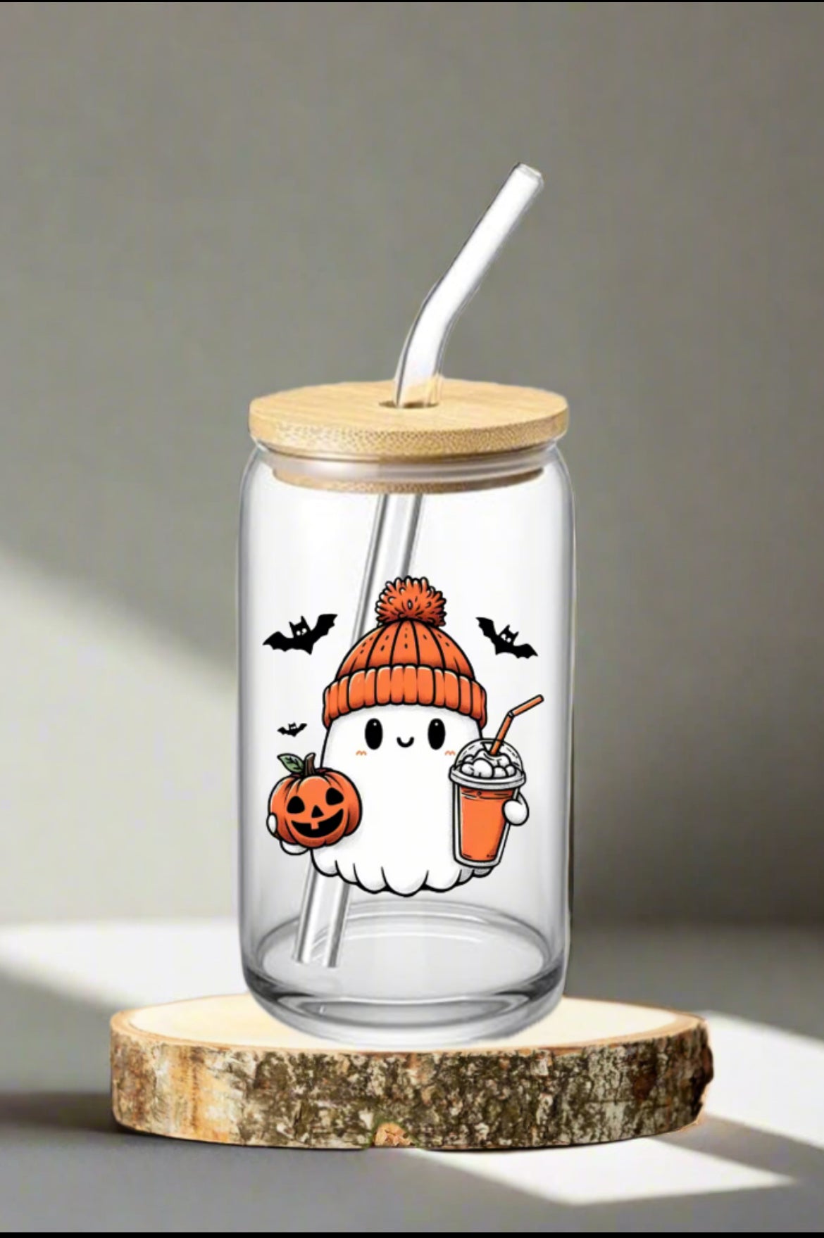 Ghost! 16oz Glass Cup