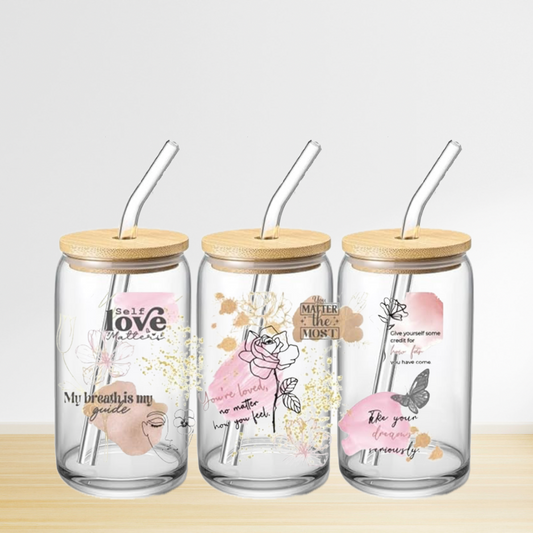 Self Love Glass Cup