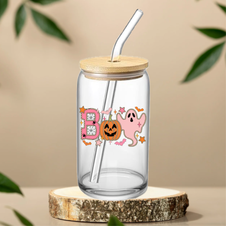 Boo 16oz Glass Cup